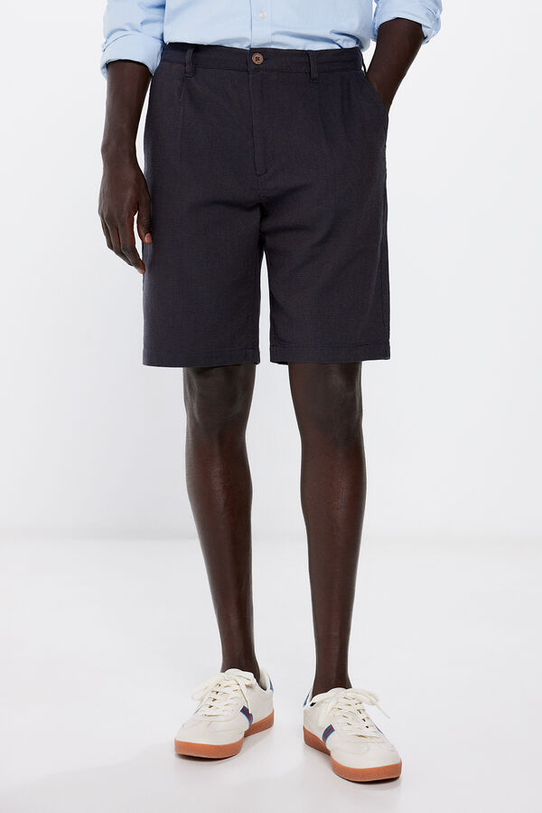 Springfield Comfort fit cotton Bermuda shorts blue