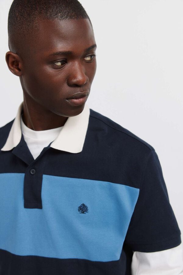 Springfield Piqu&eacute; regular fit polo blue