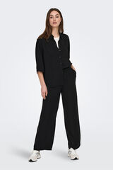 JDY Long wide trousers black