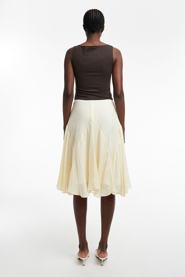 Topshop Falda midi amarillo