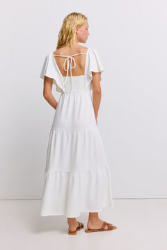 Springfield Vestido midi tirantes volantes