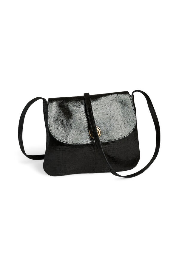 Pieces Leather crossbody bag black