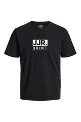 JJ REBEL Cotton short sleeve logo T-shirt black