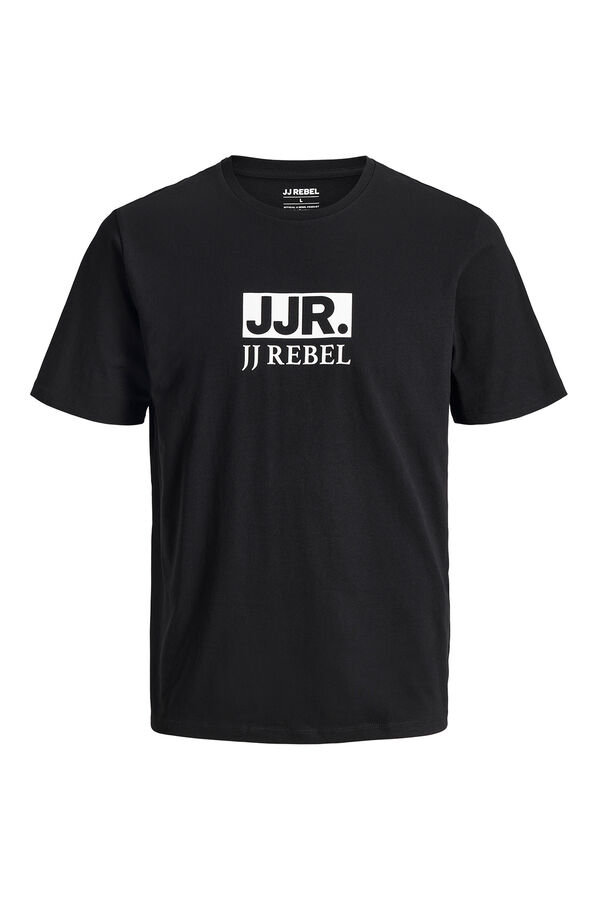 JJ REBEL Cotton short sleeve logo T-shirt black