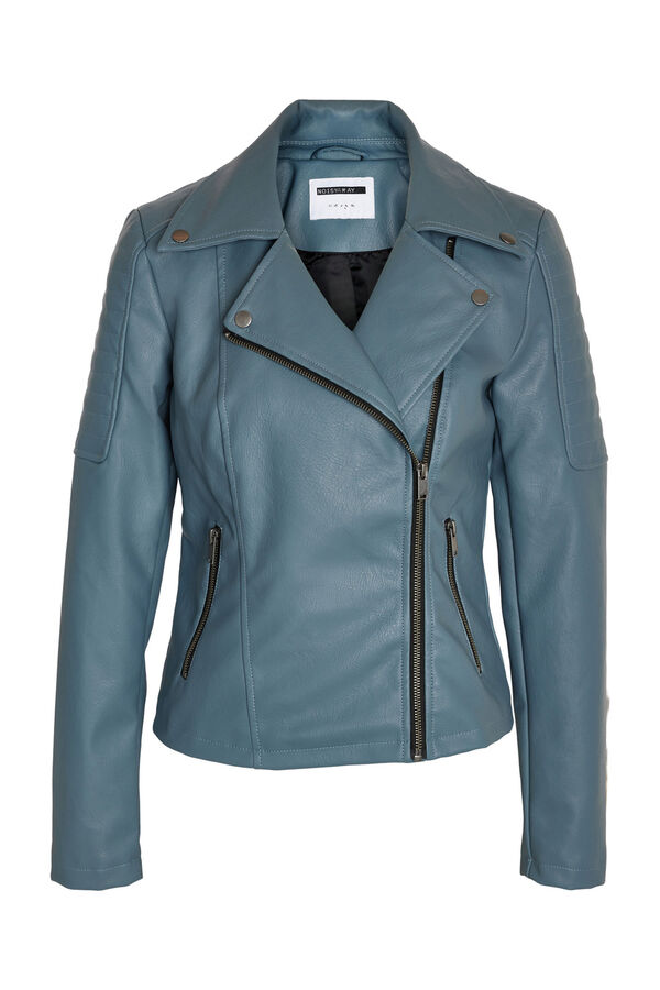 Springfield Faux leather biker jacket szürke