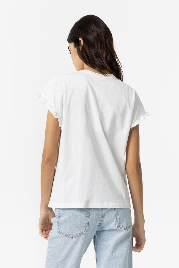 Springfield T-Shirt mit Aufschrift vorne blanco