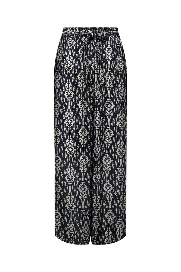 Only Pantal&oacute;n ancho estampado azul
