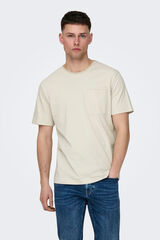 Springfield T-shirt with pocket and short sleeves white