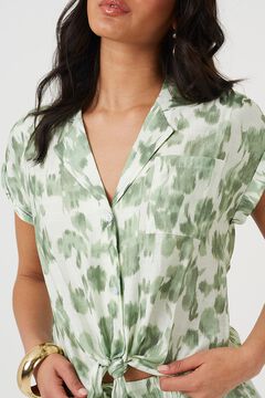 Brave Soul Blusa corta con nudo frontal