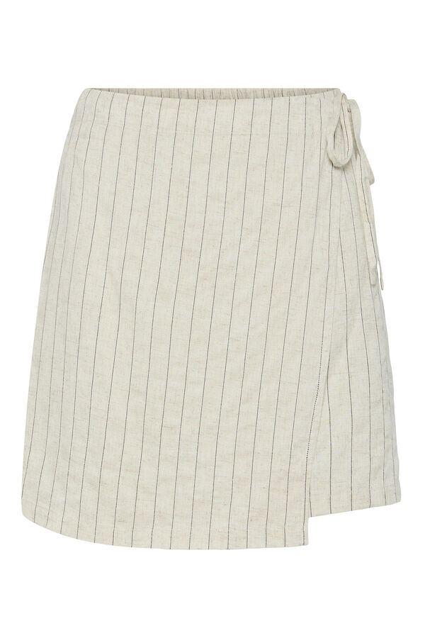 Pieces Falda corta tipo pareo gris