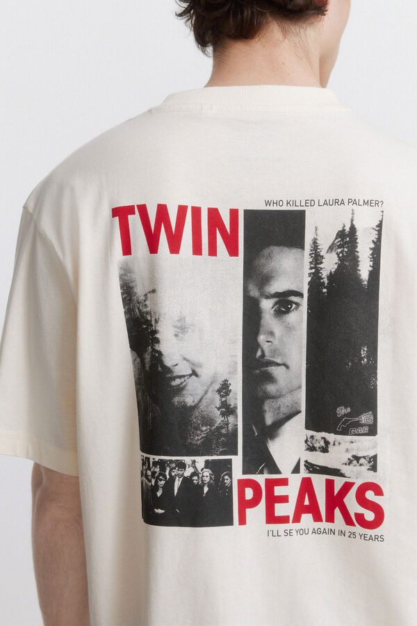 Springfield Camiseta Twin Peaks blanco