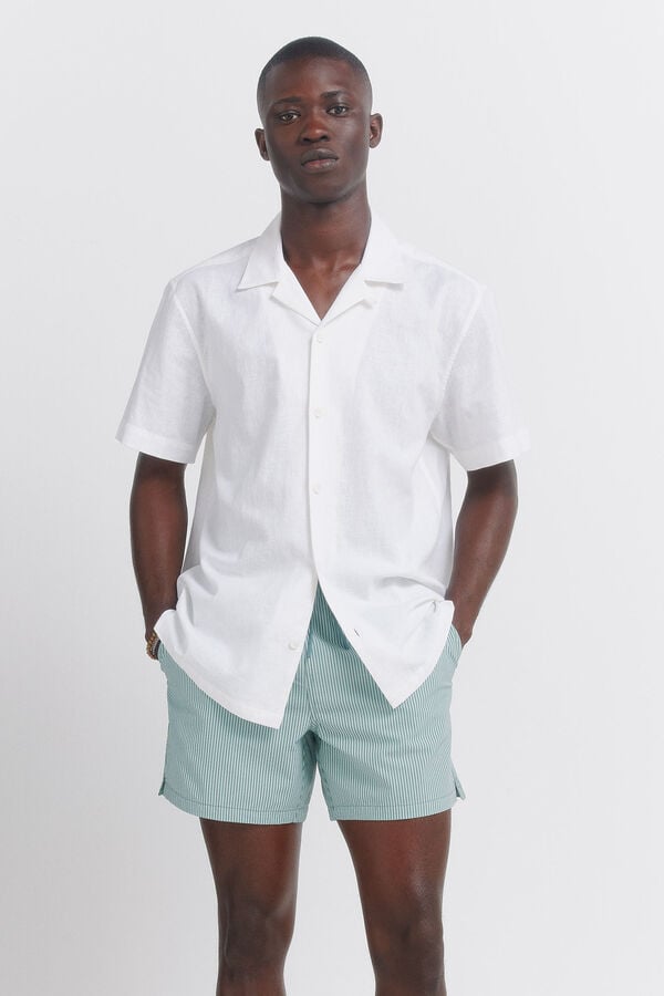 Springfield Striped seersucker swimwear blue