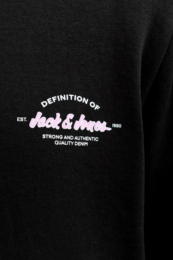 Jack & Jones PLUS basic long sleeve sweatshirt black