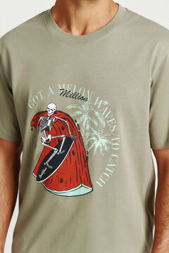Jack & Jones T-shirt em algod&atilde;o estampada
