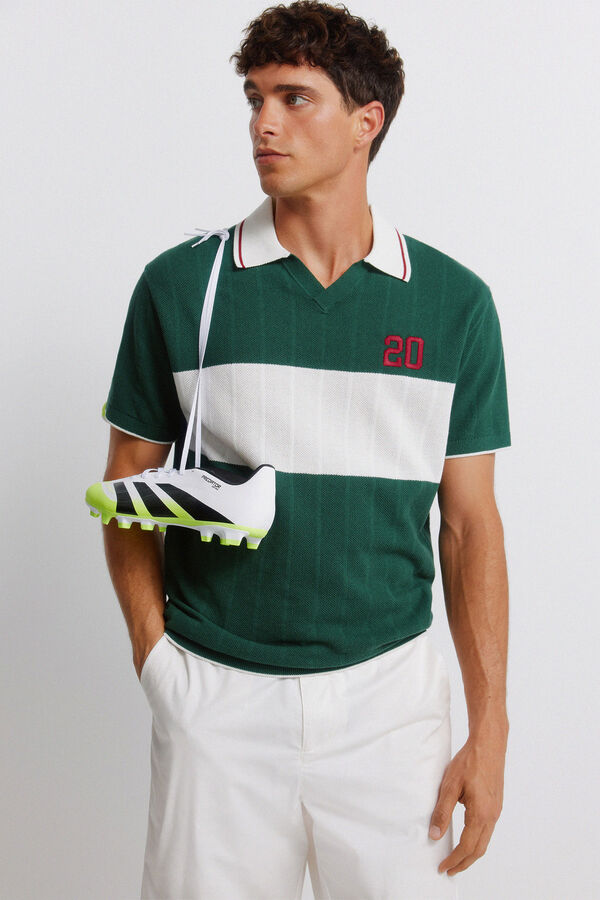 Springfield Polo desportivo com contraste verde