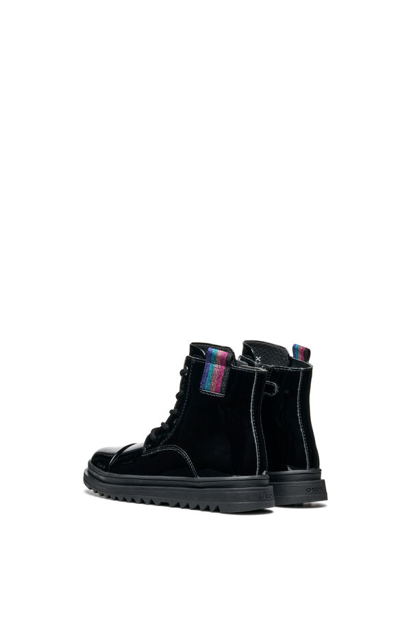 Geox Botines efecto charol negro