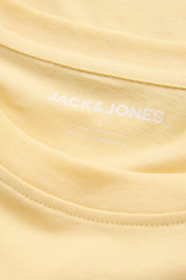 Jack & Jones Camiseta manga corta de algod&oacute;n amarillo