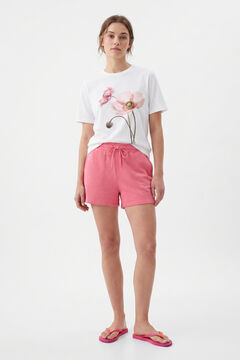 Pieces Camiseta de manga corta con print frontal