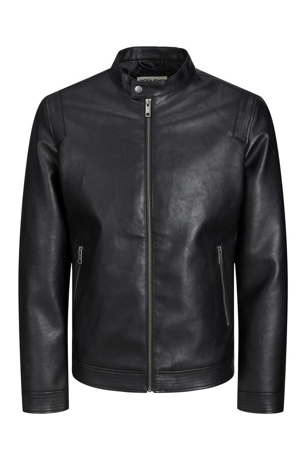 Springfield Faux leather water-resistant jacket crna