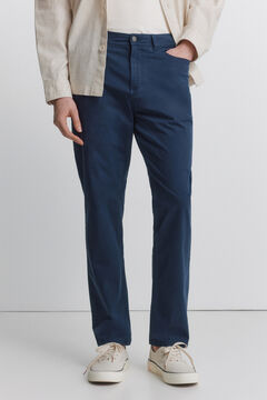 Springfield Washed 5-pocket slim fit trousers