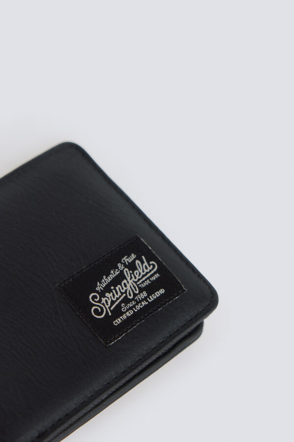 Springfield Two-tone faux leather wallet black