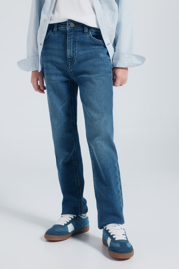 Springfield Kids Calças com cotoveleiras infantis azul