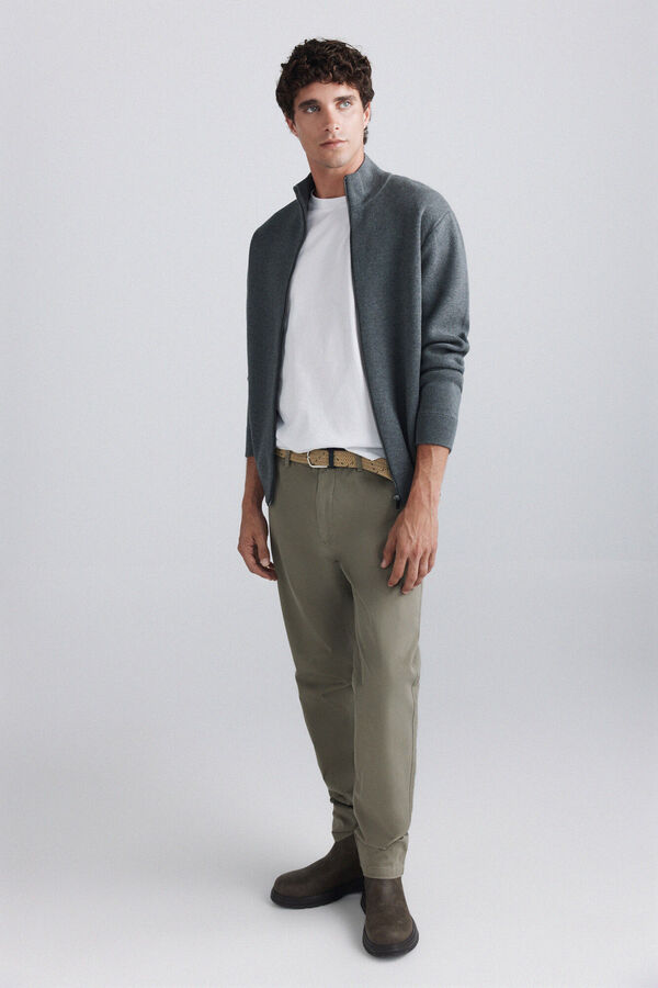 Springfield C&aacute;rdigan milano cremallera gris
