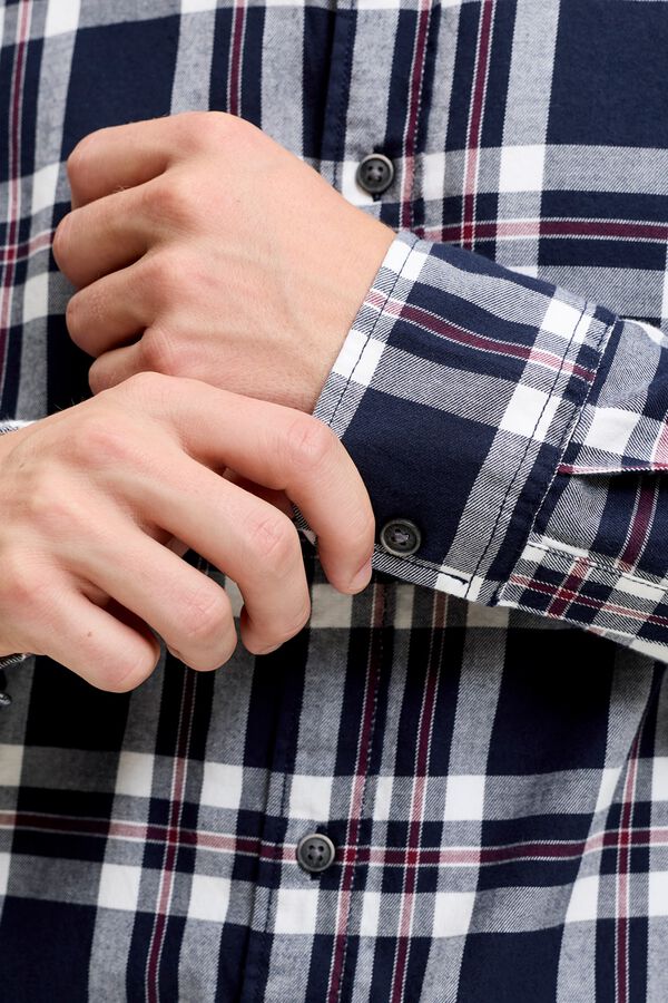 Jack & Jones Plaid regular shirt bleu