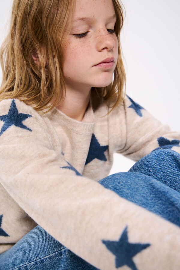 Springfield Jersey estrellas niña beige