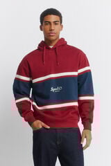 Springfield Hooded sweatshirt with cuts red