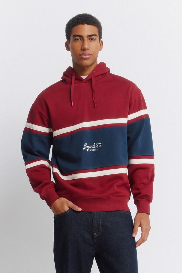 Springfield Hooded sweatshirt with cuts red