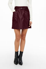 Only Short faux faux leather pink