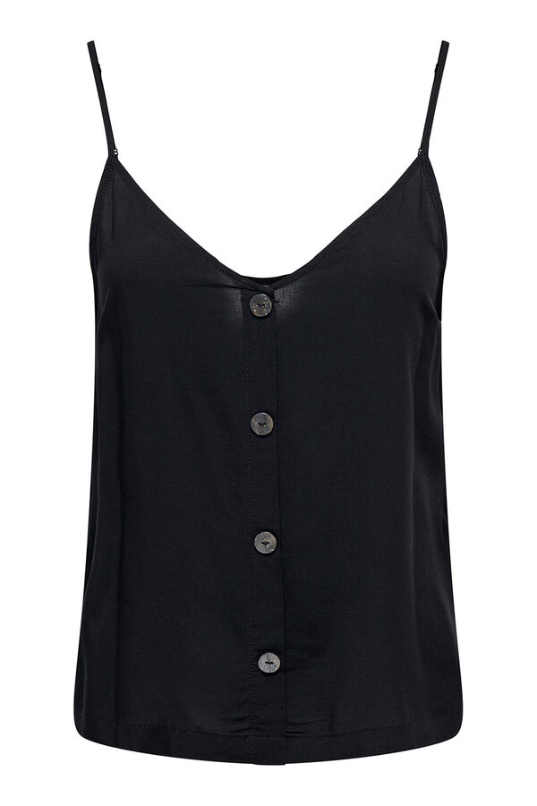 Only Camiseta regular fit tirantes negro