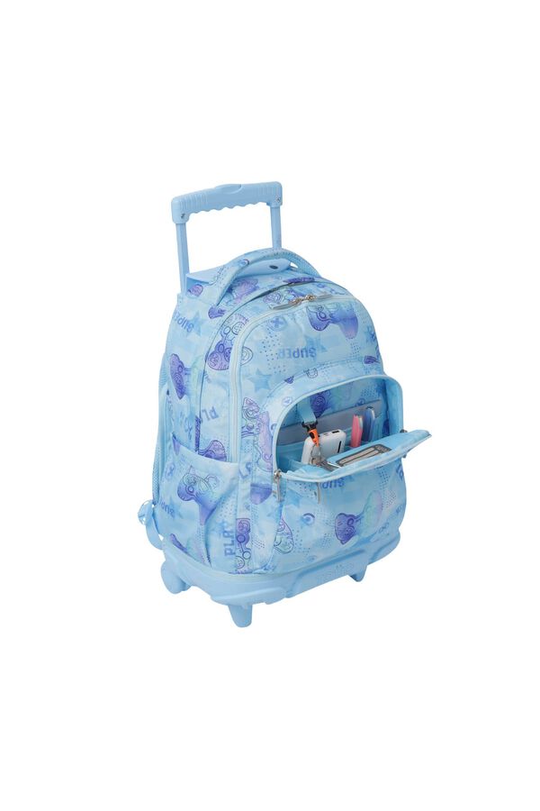 Totto Mochila Rue Bomper Renglones azul