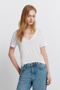 Springfield V-neck short sleeve T-shirt