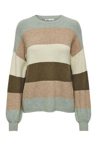 Only Jersey de rayas cuello redondo