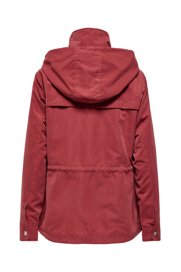 Only Short hooded parka red