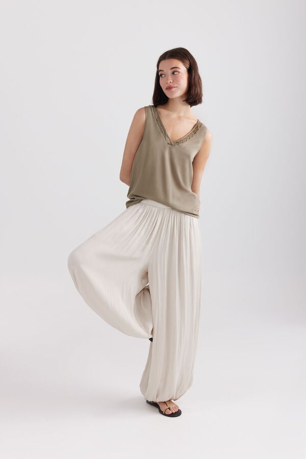 Springfield Fluid harem trousers beige