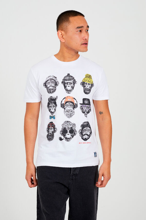 Brave Soul Camiseta de monos manga corta blanco