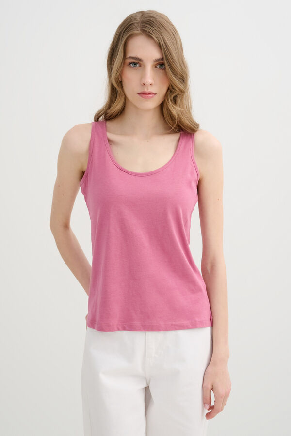 Inside Basic racer back T-shirt pink
