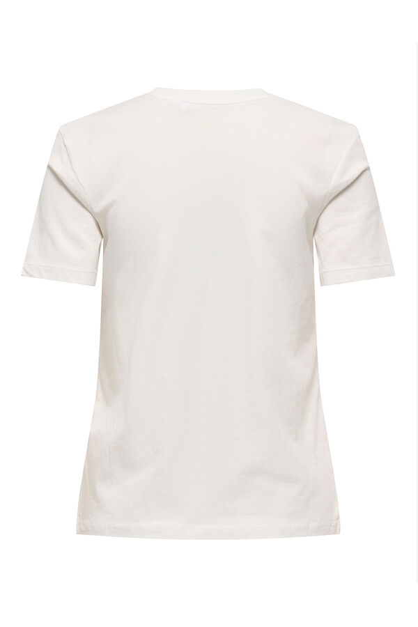 Only T-shirt estampada de manga curta branco
