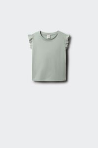 Springfield Kids Majica kratkih rukava sa volanom i vezom za devojčice