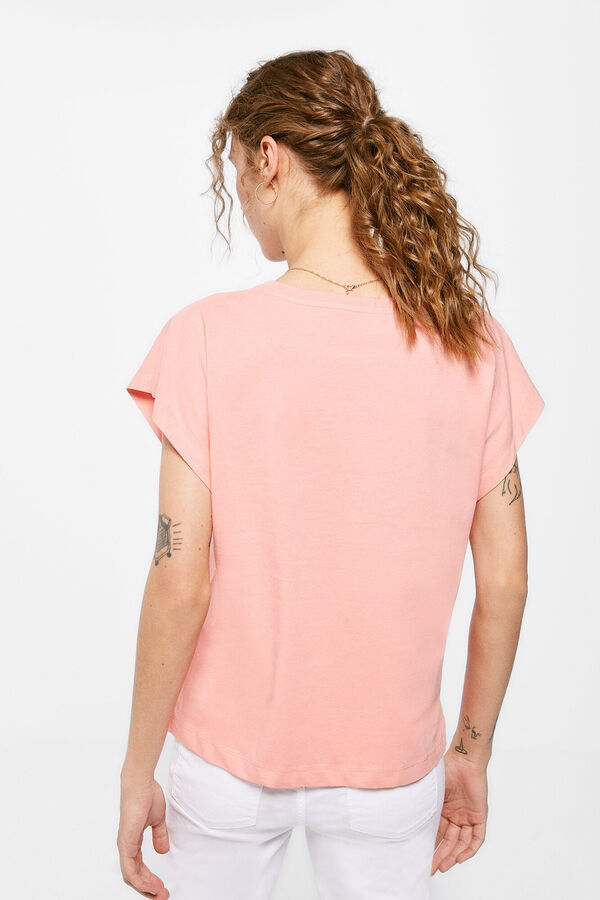 Springfield Majica s uokvirenim grafičkim printom cvijeta ružičasta