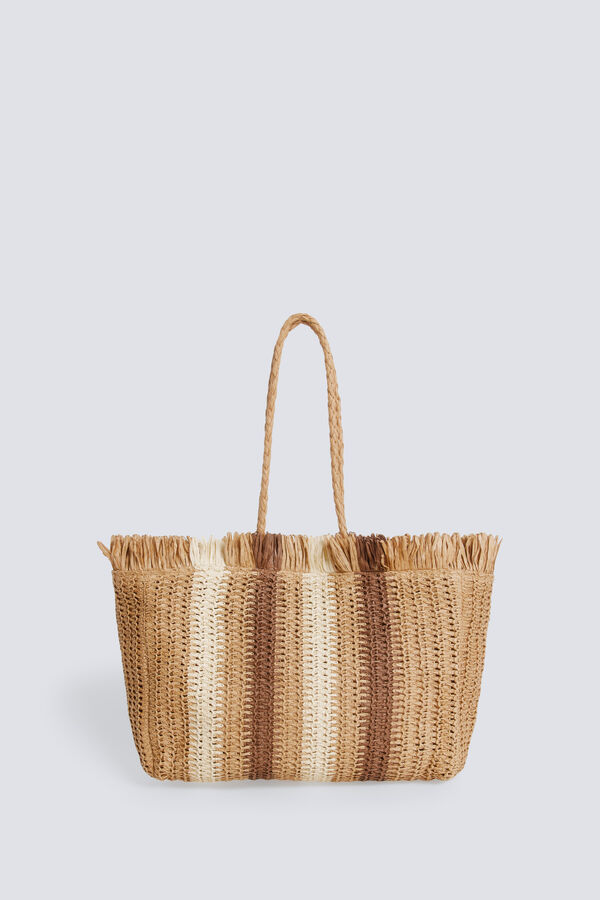 Springfield Mala tote bag &agrave;s riscas cru