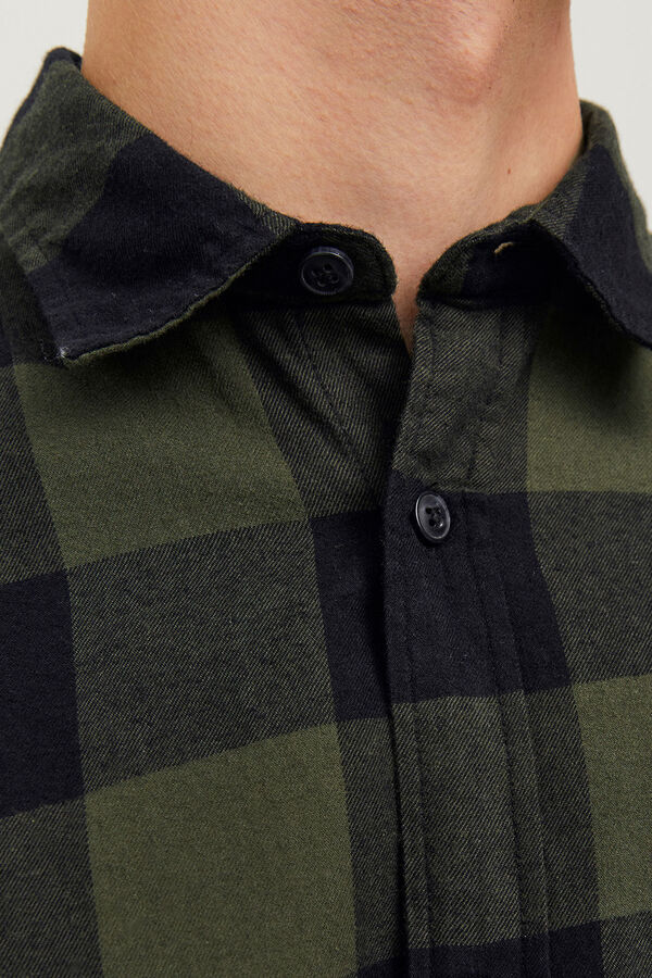 Jack & Jones Camisa regular fit cuadros verde