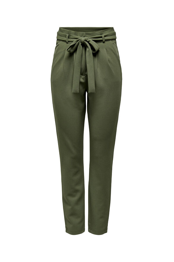 Springfield Skinny fit darted trousers with high waist bézs