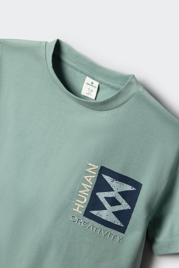 Springfield Kids Dečija majica sa kratkim rukavima Creativity Tirkizna