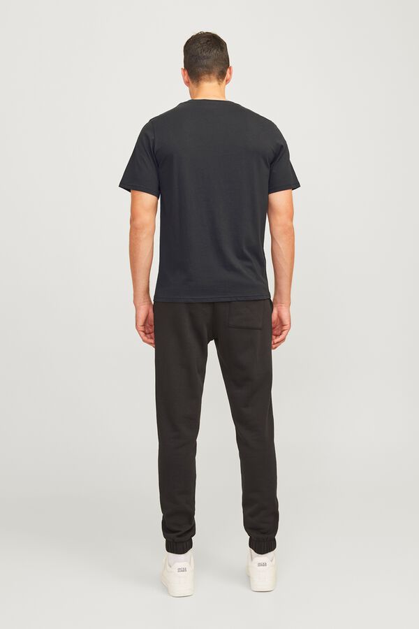 JJ REBEL Kurzarm-T-Shirt Regular Schwarz