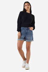 Noisy May Shorts Saumumschlag Blau