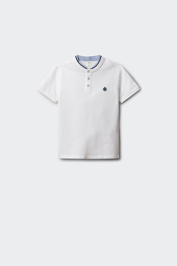 Springfield Kids Polo mao chambray ni&ntilde;o blanco